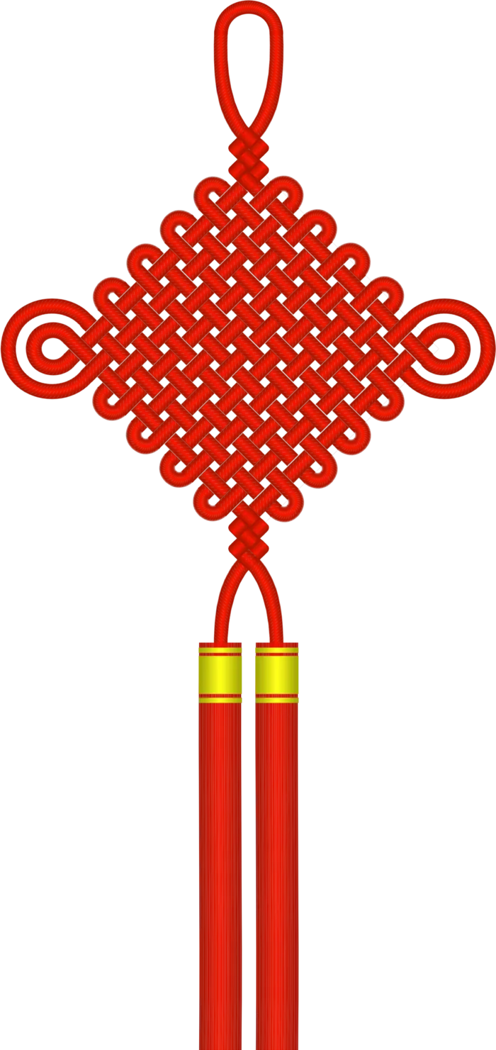 红色平安结中国结免扣素材