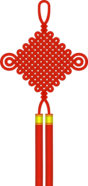 红色平安结中国结免扣素材
