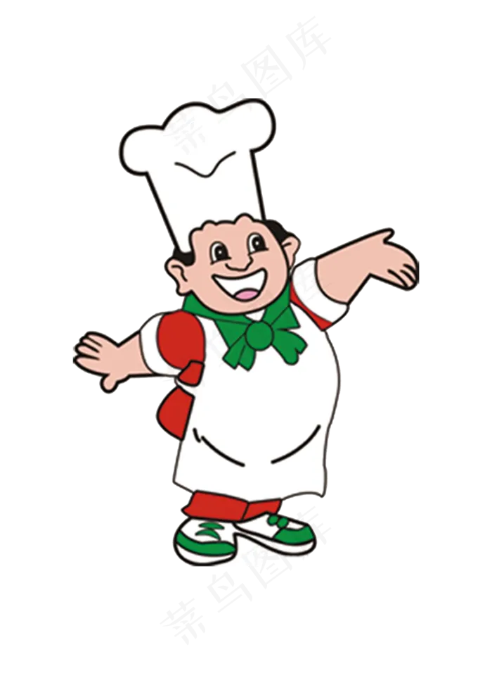 卡通厨师简笔画