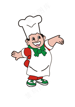 卡通厨师简笔画