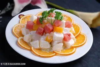 橙子西瓜水果沙拉