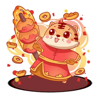 可爱2022年虎年吉祥物卡通形象新年海报元素AI矢量图PSD分层设计素材