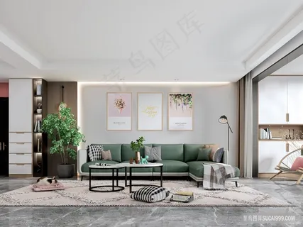 北欧极简布艺沙发家具图片 北欧极简布艺沙发家具图片