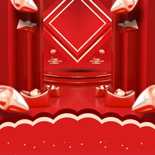 立体C4D场景电商首页主图直通车促销banner海报背景PSD素材