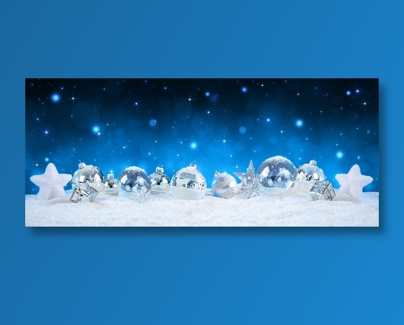 蓝色简约冬季雪花背景