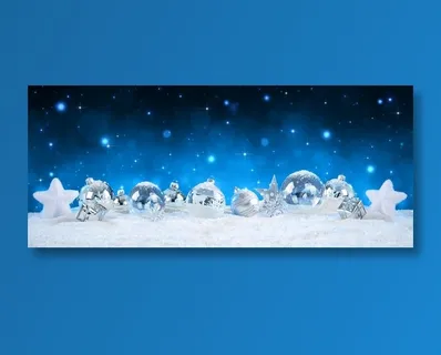 蓝色简约冬季雪花背景