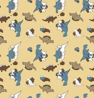 数码印花卡通恐龙