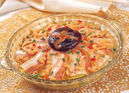 95X-244咸肉虾干蒸娃娃菜