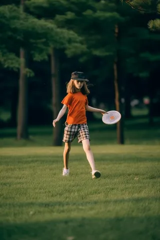 户外飞盘运动海报背景