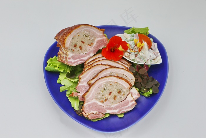 烤肉沙拉图片