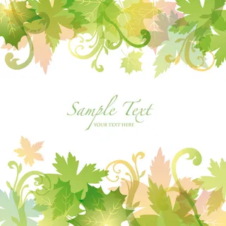 绿色叶子边框花纹图片 绿色叶子边框花纹图片