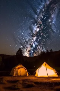 星空营地露营图