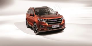 红色美国福特锐界城市型越野车静态展示