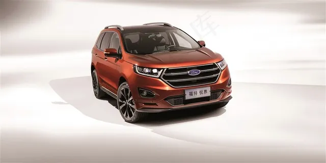 红色美国福特锐界城市型越野车静态展示 红色美国福特锐界城市型越野车静态展示