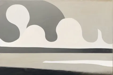 诧寂风抽象色块装饰画图片