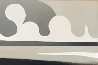 诧寂风抽象色块装饰画图片