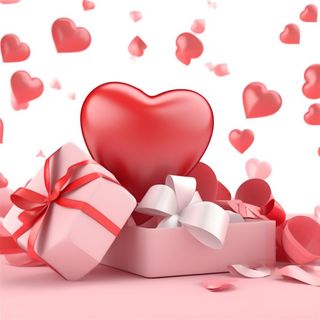 情人节520粉红礼物礼盒爱心浪漫海报素材背景