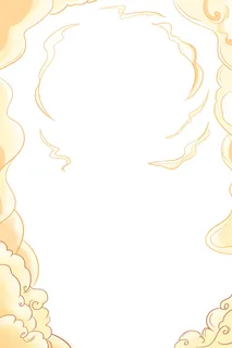 中国风国潮祥云插画手绘云彩图案海报云层装饰背景PSD设计素材