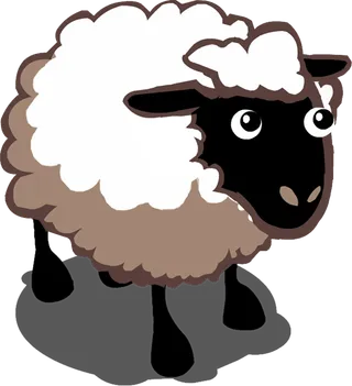 绵羊素材黑白卡通