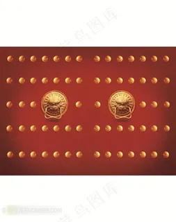 红色大门设计素材