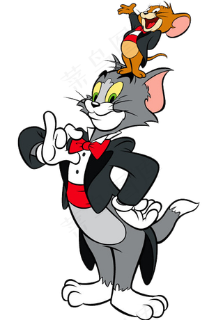 彩色动漫猫和老鼠图片