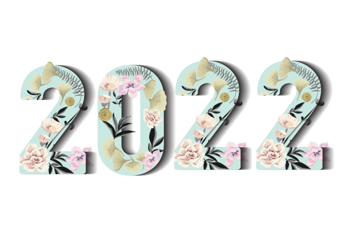 设计2022数字装饰新年