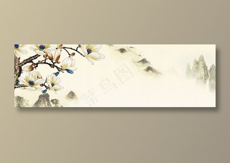 中国风水墨banner海报背景