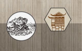  新中式背景墙 