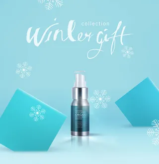 产品精修蓝色海报