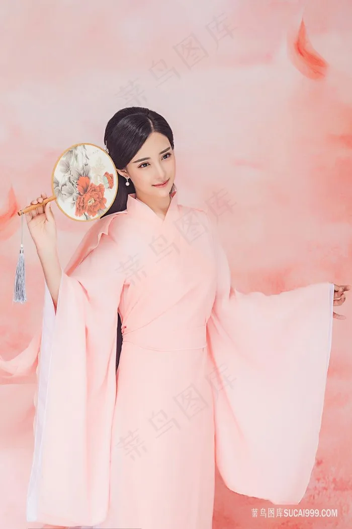 超高清粉色可爱古装美女摄影清纯古典美女图片