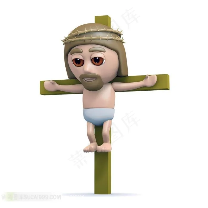 绑在十字架上的男人