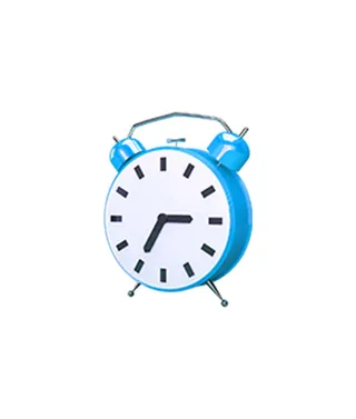 蓝色闹钟免扣