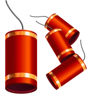 红色烟花爆竹免扣素材