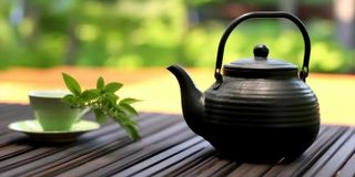 茶壶植物自然意境背景