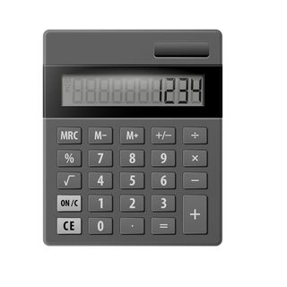 免抠灰色计算器实物图片