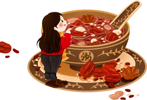 腊八元素-卡通腊八节腊八粥艺术字体八宝粥PNG免扣腊八海报装饰插画PNG素材 腊八元素-卡通腊八节腊八粥艺术字体八宝粥PNG免扣腊八海报装饰插画PNG素材