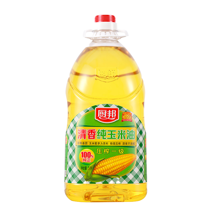 厨邦清香玉米油5升超市商品白底图免抠实物摄影png格式图片透明底