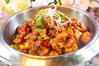 饭店菜品干锅鸡腿肉