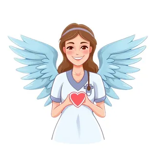 护士医生白衣天使爱心免抠