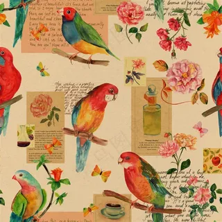 唯美水彩绘画春季主题图