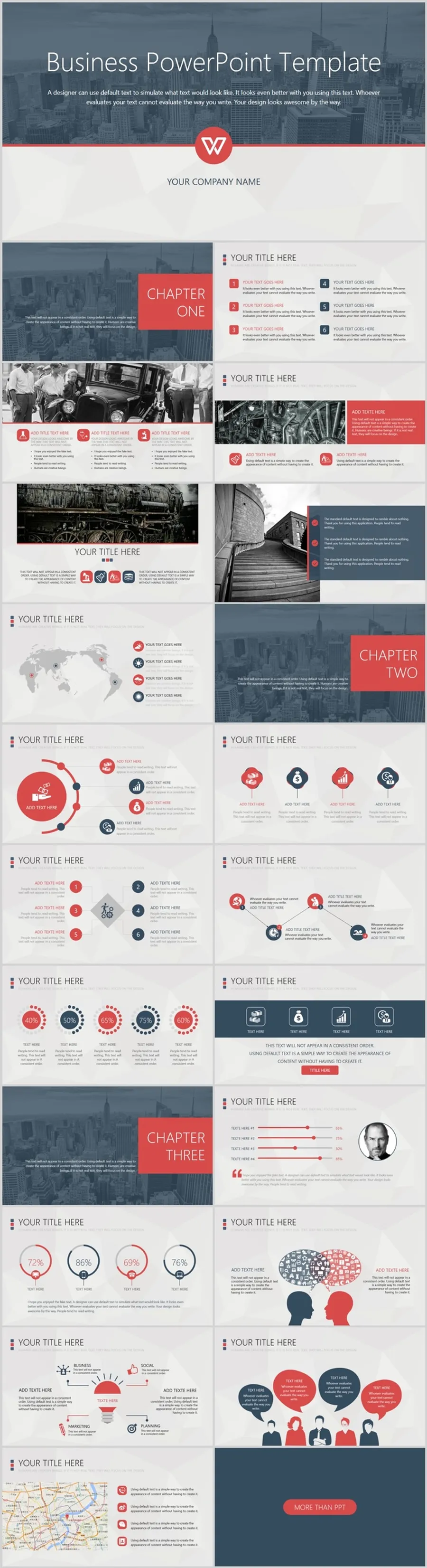 欧美风格商务PPT模版