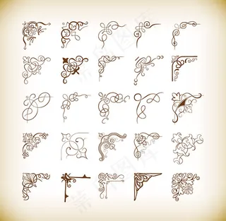 精美花纹边角框