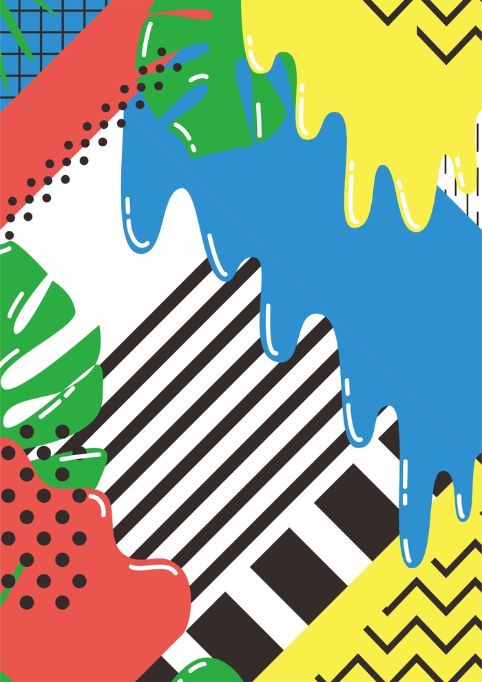 溶液抽象画 条纹格子