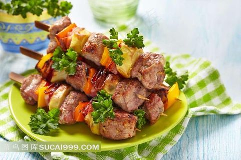 一盘漂亮的蔬菜烤肉 一盘漂亮的蔬菜烤肉