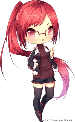 眼镜女孩素材卡通人物素材