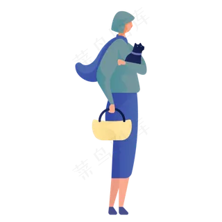 提篮子人物免抠图