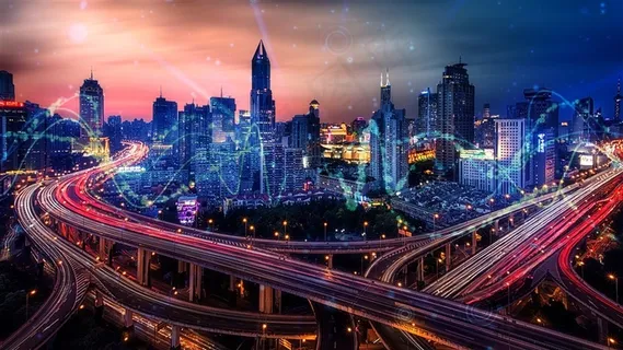 高科技城市背景 高科技城市背景