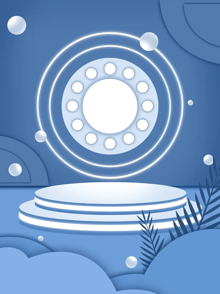 简约电商蓝色背景psd模版下载