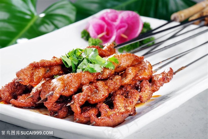 羊肉串的美食图片