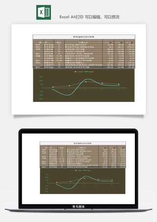 财务日报表指标收支出营收分析表excel表格模板素材